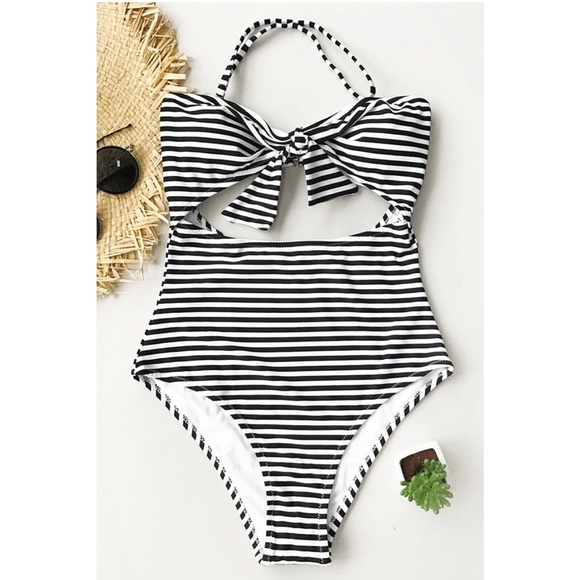 ‘Pinstripe Perfection’ Monokini - Picture 2 of 4